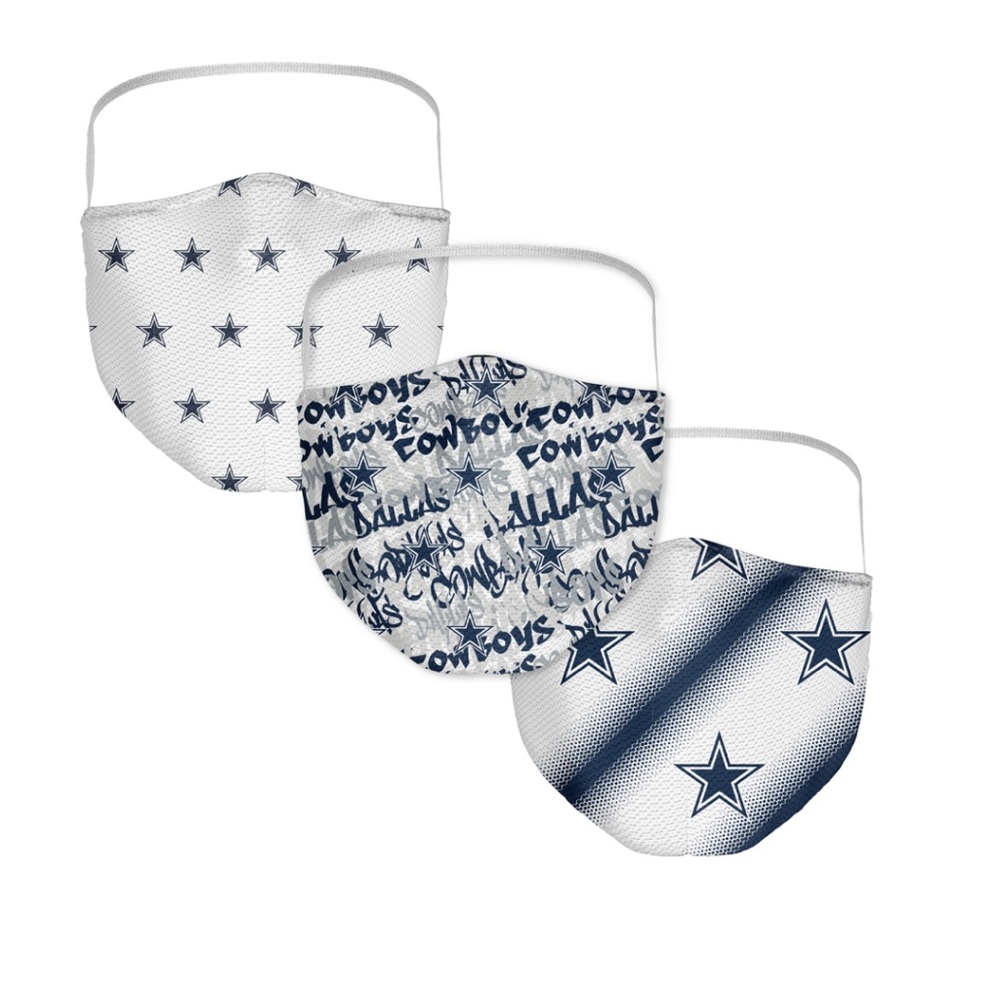 NFL Cowboys adult face mask set
